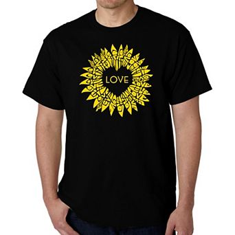 Sunflower Love - Men's Word Art T-Shirt