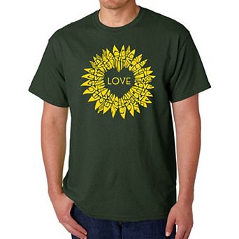 Sunflower Love - Men's Word Art T-Shirt