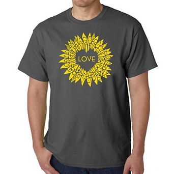 Sunflower Love - Men's Word Art T-Shirt