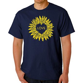 Sunflower Love - Men's Word Art T-Shirt