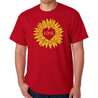Sunflower Love - Men's Word Art T-Shirt