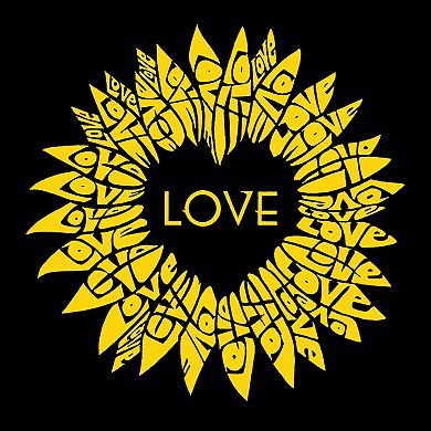 Sunflower Love - Men's Word Art Hooded Sweatshirt