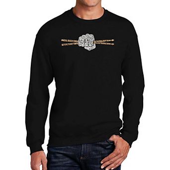 Drum Sticks - Men's Word Art Crewneck Sweatshirt