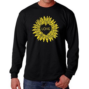 Sunflower Love - Men's Word Art Long Sleeve T-Shirt