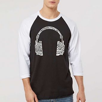 Mood Headphones - Men's Raglan Baseball Word Art T-Shirt