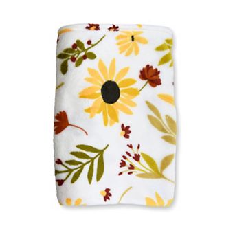 Sunflower Plush Throw Blanket