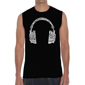 Mood Headphones - Men's Word Art Sleeveless T-Shirt