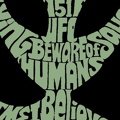 Peace Alien - Men's Word Art T-Shirt