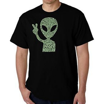 Peace Alien - Men's Word Art T-Shirt