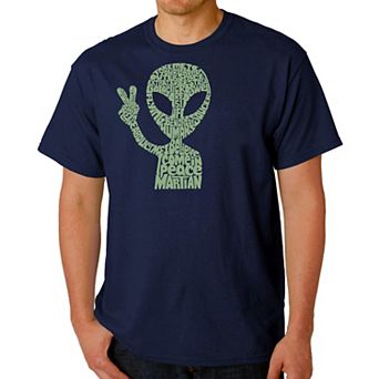 Peace Alien - Men's Word Art T-Shirt