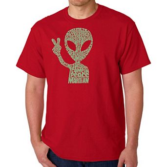 Peace Alien - Men's Word Art T-Shirt