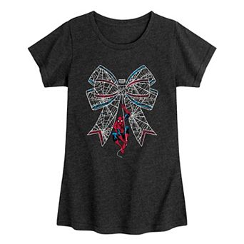 Girls 7-16 Marvel Spider-Man Bow Graphic Tee