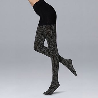 Women's Simply Vera Vera Wang Lurex Rib Tights