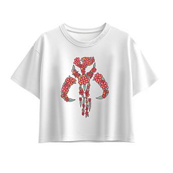 Girls 7-16 Star Wars The Mandalorian Floral Boxy Tee