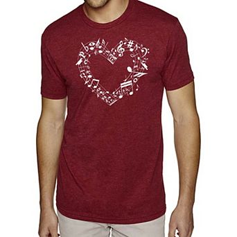 Sheet Music Heart - Men's Premium Blend Word Art T-Shirt