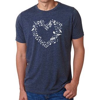 Sheet Music Heart - Men's Premium Blend Word Art T-Shirt