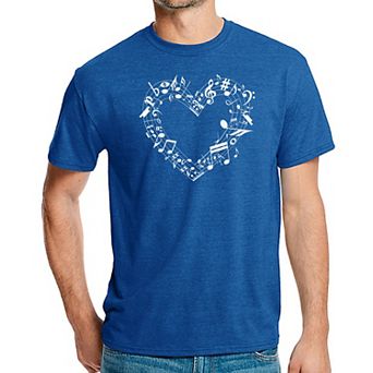 Sheet Music Heart - Men's Premium Blend Word Art T-Shirt