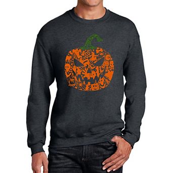 Halloween Pumpkin - Men's Word Art Crewneck Sweatshirt