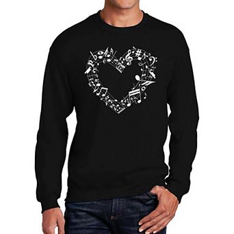 Sheet Music Heart - Men's Word Art Crewneck Sweatshirt