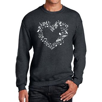 Sheet Music Heart - Men's Word Art Crewneck Sweatshirt