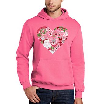 Christmas Themed Heart - Men's Word Art Hooded Sweatshirt