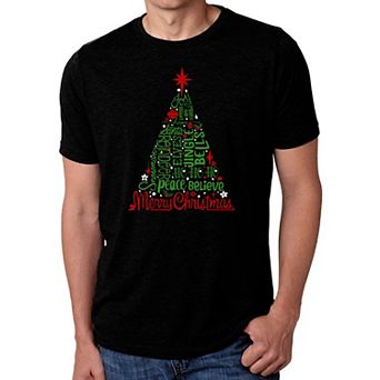 Holiday Christmas Tree - Men's Premium Blend Word Art T-Shirt
