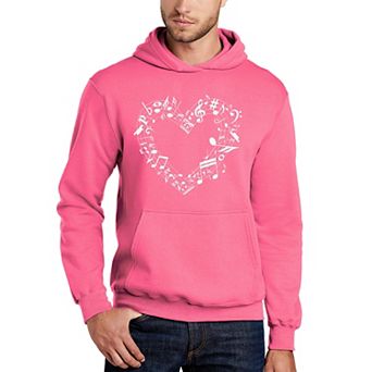 Sheet Music Heart - Men's Word Art Hooded Sweatshirt
