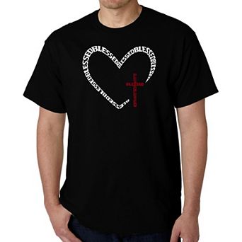 Blessed Heart - Men's Word Art T-Shirt