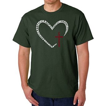 Blessed Heart - Men's Word Art T-Shirt