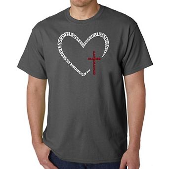 Blessed Heart - Men's Word Art T-Shirt
