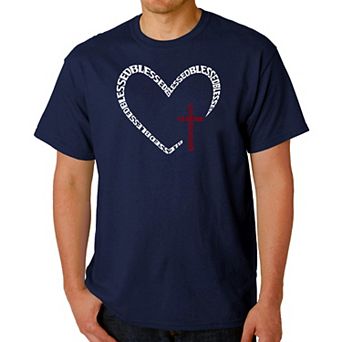 Blessed Heart - Men's Word Art T-Shirt