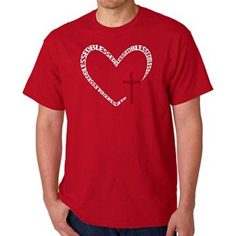 Blessed Heart - Men's Word Art T-Shirt