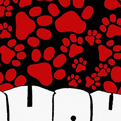 Paw Print Santa Hat - Men's Word Art Hooded Sweatshirt