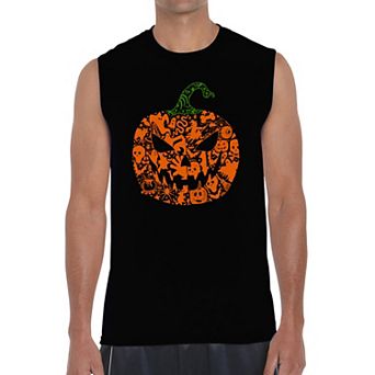Halloween Pumpkin - Men's Word Art Sleeveless T-Shirt
