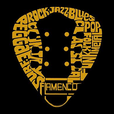Guitar Pick Genres - Men's Word Art T-Shirt