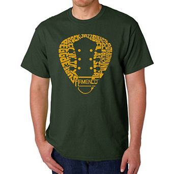 Guitar Pick Genres - Men's Word Art T-Shirt