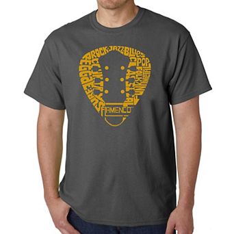Guitar Pick Genres - Men's Word Art T-Shirt