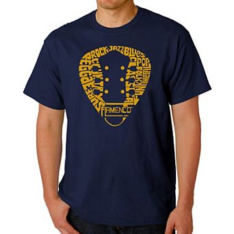 Guitar Pick Genres - Men's Word Art T-Shirt