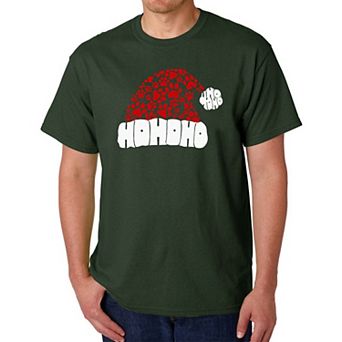 Paw Print Santa Hat - Men's Word Art T-Shirt