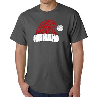 Paw Print Santa Hat - Men's Word Art T-Shirt