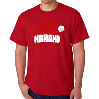 Paw Print Santa Hat - Men's Word Art T-Shirt