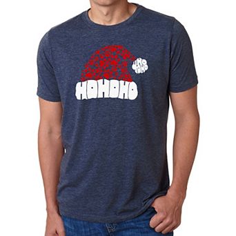 Paw Print Santa Hat - Men's Premium Blend Word Art T-Shirt