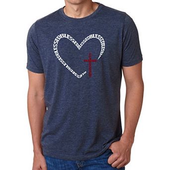 Blessed Heart - Men's Premium Blend Word Art T-Shirt