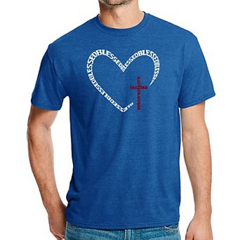 Blessed Heart - Men's Premium Blend Word Art T-Shirt