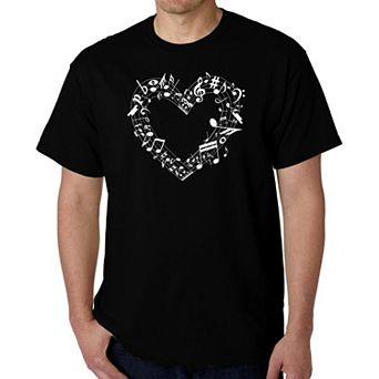 Sheet Music Heart - Men's Word Art T-Shirt