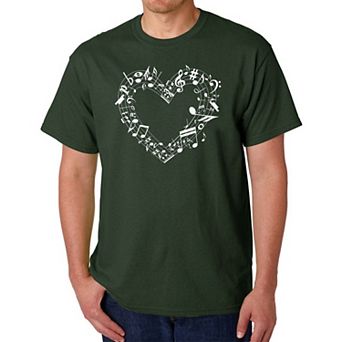 Sheet Music Heart - Men's Word Art T-Shirt