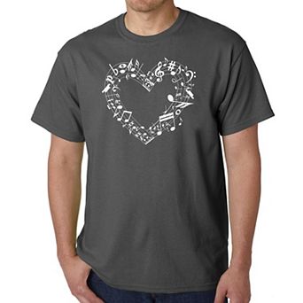 Sheet Music Heart - Men's Word Art T-Shirt