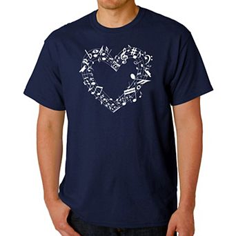Sheet Music Heart - Men's Word Art T-Shirt