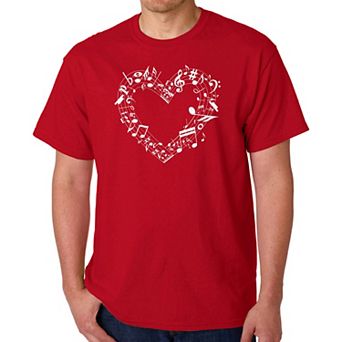 Sheet Music Heart - Men's Word Art T-Shirt