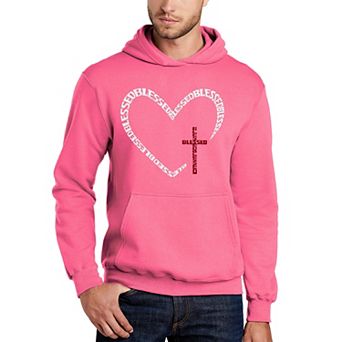 Blessed Heart - Men's Word Art Hooded Sweatshirt